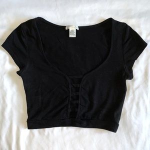 Bozzolo crop top with front detail